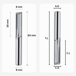 Two Flute Straight Carbide Endmill